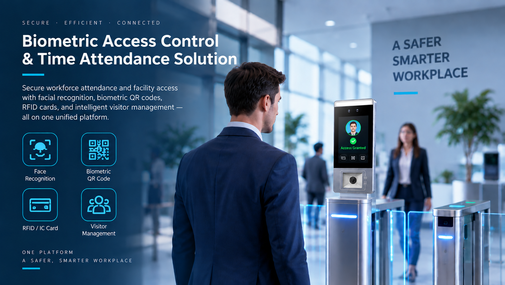 <font color="#121212" face="等线" size="5">Biometric Access Control &amp; Time Attendance Solution</font>