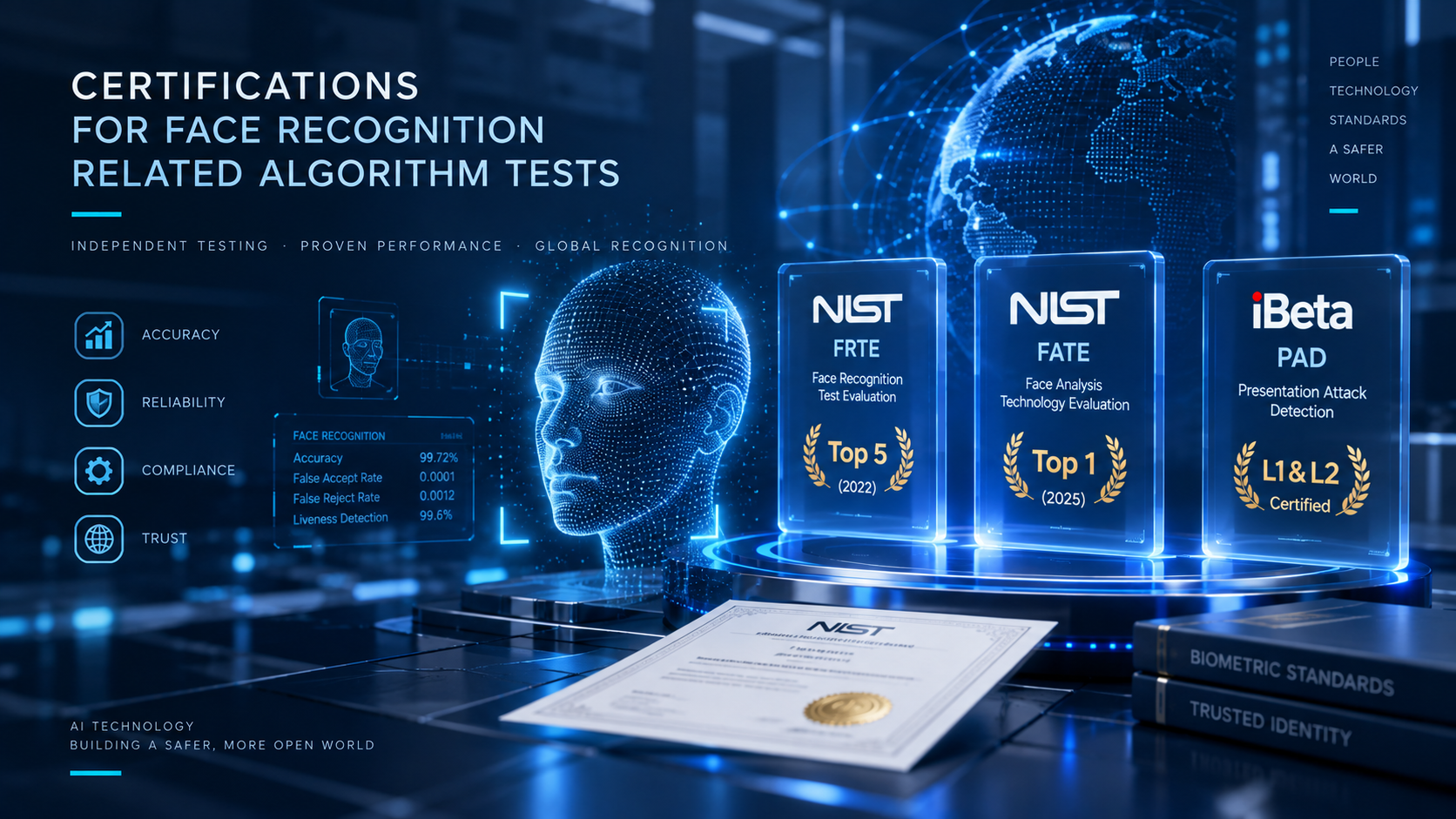 <span style="color: rgb(18, 18, 18); font-family: 等线; font-size: x-large;">Certifications for Face Recognition Related Algorithm Tests</span>